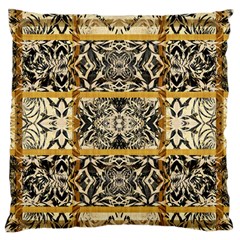 Antique Black And Gold Standard Flano Cushion Case (one Side) by SpinnyChairDesigns