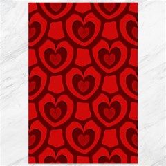 Dark Red Heart Pattern Canvas 20  X 30  by SpinnyChairDesigns
