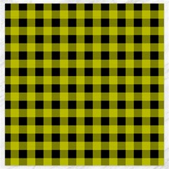 Yellow Black Buffalo Plaid Canvas 20  X 20  by SpinnyChairDesigns