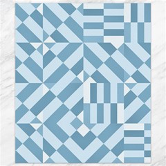 Truchet Tiles Blue White Canvas 8  X 10  by SpinnyChairDesigns