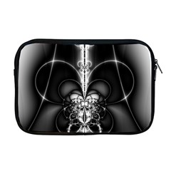 Abstract Black And White Art Apple Macbook Pro 17  Zipper Case by SpinnyChairDesigns