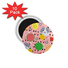 Cats And Fruits  1 75  Magnets (10 Pack)  by Sobalvarro