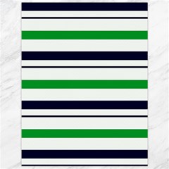 Green With Blue Stripes Canvas 12  X 16  by tmsartbazaar