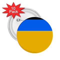 Bright Yellow With Blue 2 25  Buttons (10 Pack)  by tmsartbazaar