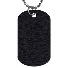 Black Color Texture Dog Tag (two Sides) by SpinnyChairDesigns