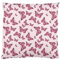 Blush Pink Color Butterflies Large Cushion Case (one Side) by SpinnyChairDesigns