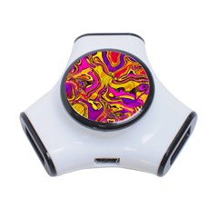 Colorful Boho Swirls Pattern 3-port Usb Hub by SpinnyChairDesigns