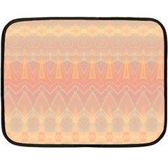 Boho Soft Peach Pattern Double Sided Fleece Blanket (mini)  by SpinnyChairDesigns