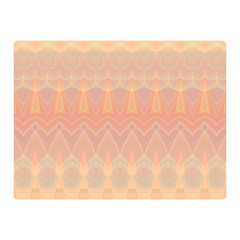 Boho Soft Peach Pattern Double Sided Flano Blanket (mini)  by SpinnyChairDesigns
