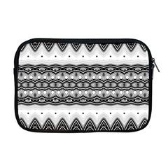 Boho Black And White  Apple Macbook Pro 17  Zipper Case by SpinnyChairDesigns