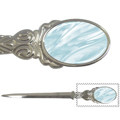 Light Blue Feathered Texture Letter Opener by SpinnyChairDesigns
