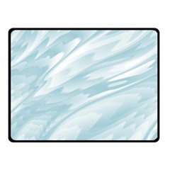 Light Blue Feathered Texture Double Sided Fleece Blanket (small)  by SpinnyChairDesigns