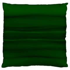 Emerald Green Ombre Large Flano Cushion Case (two Sides) by SpinnyChairDesigns