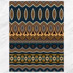 Boho Brown Blue Canvas 12  X 16  by SpinnyChairDesigns