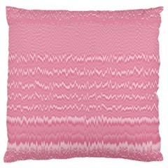 Boho Pink Stripes Large Flano Cushion Case (two Sides) by SpinnyChairDesigns