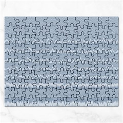Boho Faded Blue Stripes Rectangular Jigsaw Puzzl by SpinnyChairDesigns