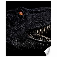 Trex Dinosaur Head Dark Poster Canvas 16  X 20  by dflcprintsclothing