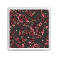 Pink Wine Floral Print Memory Card Reader (square) by SpinnyChairDesigns