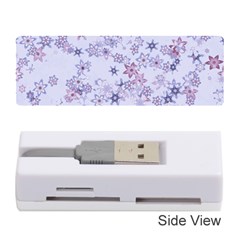 Pastel Purple Floral Pattern Memory Card Reader (stick) by SpinnyChairDesigns