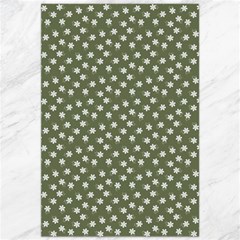 Sage Green White Floral Print Canvas 20  X 30  by SpinnyChairDesigns