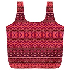 Boho Bittersweet Pink  Full Print Recycle Bag (xl) by SpinnyChairDesigns