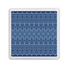 Boho Denim Blue Memory Card Reader (square) by SpinnyChairDesigns