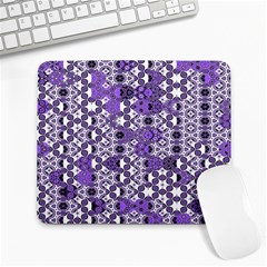 Purple Black Checkered Large Mousepads by SpinnyChairDesigns