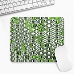 Black Lime Green Checkered Large Mousepads by SpinnyChairDesigns