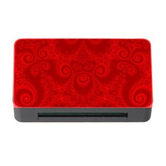 Red Spirals Memory Card Reader With Cf by SpinnyChairDesigns