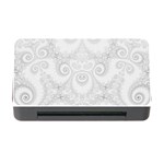 Wedding White Swirls Spirals Memory Card Reader with CF Front