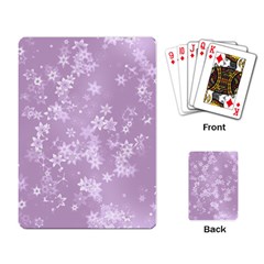 Lavender And White Flowers Playing Cards Single Design (rectangle) by SpinnyChairDesigns