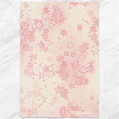 Baby Pink Floral Print Canvas 12  X 18  by SpinnyChairDesigns