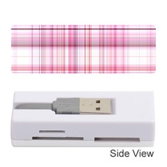 Pink Madras Plaid Memory Card Reader (stick) by SpinnyChairDesigns
