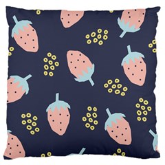 Strawberry Fields Large Flano Cushion Case (two Sides) by andStretch