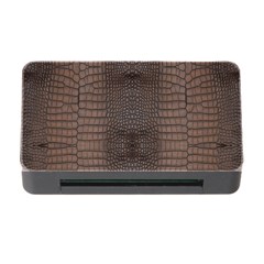 Brown Alligator Leather Skin Memory Card Reader With Cf by LoolyElzayat