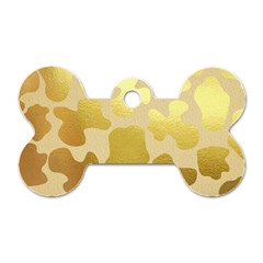 Glam Cow Print Pattern Dog Tag Bone (one Side) by kellehco