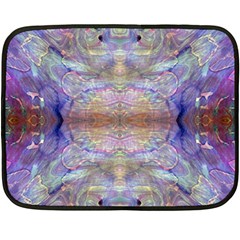 Amethyst Marbling Double Sided Fleece Blanket (mini)  by kaleidomarblingart