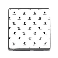 Black And White Surfing Motif Graphic Print Pattern Memory Card Reader (square 5 Slot) by dflcprintsclothing
