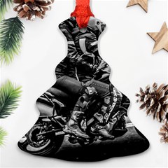 Motorcycle Riders At Highway Ornament (christmas Tree)  by dflcprintsclothing