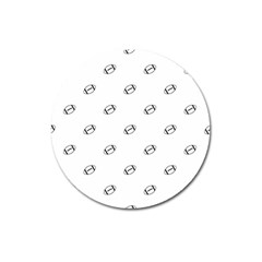 American Football Ball Motif Print Pattern Magnet 3  (round) by dflcprintsclothing