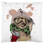 Pug Lover Coffee Standard Flano Cushion Case (Two Sides) Back