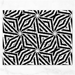 Black And White Abstract Lines, Geometric Pattern Rectangular Jigsaw Puzzl by Casemiro