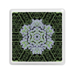Calm In The Flower Forest Of Tranquility Ornate Mandala Memory Card Reader (square) by pepitasart