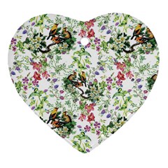 Green Flora Heart Ornament (two Sides) by goljakoff