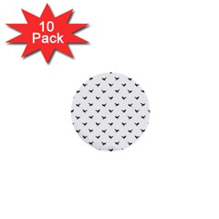 Birds Flying Motif Silhouette Print Pattern 1  Mini Buttons (10 Pack)  by dflcprintsclothing