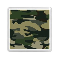 Green Military Camouflage Pattern Memory Card Reader (square) by fashionpod