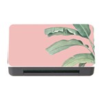 Palm leaf on pink Memory Card Reader with CF Front