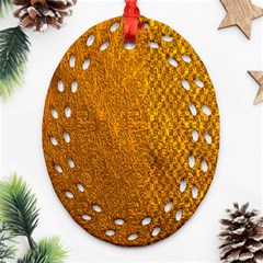 Golden 3 Oval Filigree Ornament (two Sides) by impacteesstreetweargold