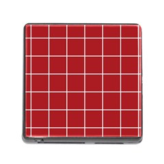 Red Plaid Memory Card Reader (square 5 Slot) by goljakoff