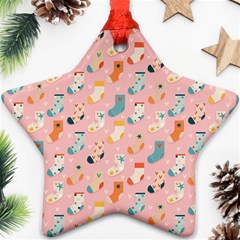 Socks Love Star Ornament (two Sides) by designsbymallika